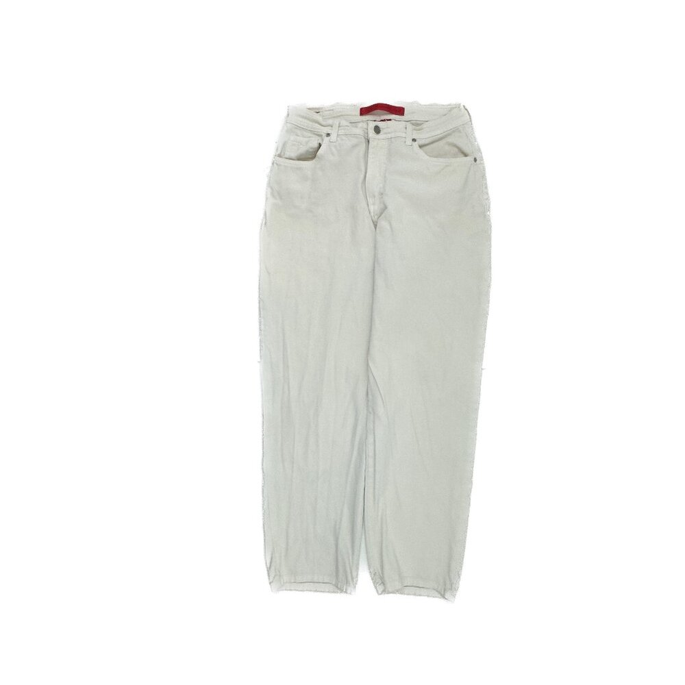 Gloria Vanderbilt Jeans Women 12 White Amanda Straight Leg High Rise Denim